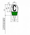Знак GD-07 «Переносной сигнальный знак о подаче свистка»